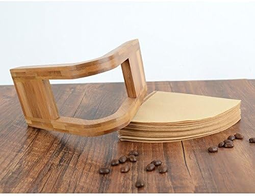 Suporte de filtro de café de bambu - Rack de armazenamento e suporte para 4 papéis de filtro (tipo A)