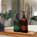 Bamboo Tea Serving Tray 3 Pcs Decorative Multi Use Bathroom Counter Tray with Edges Bamboo Vanity for Dresser Food Coffee Tea Snack Tissues Candles, 11 x 4 Inch(Rectangle Style)