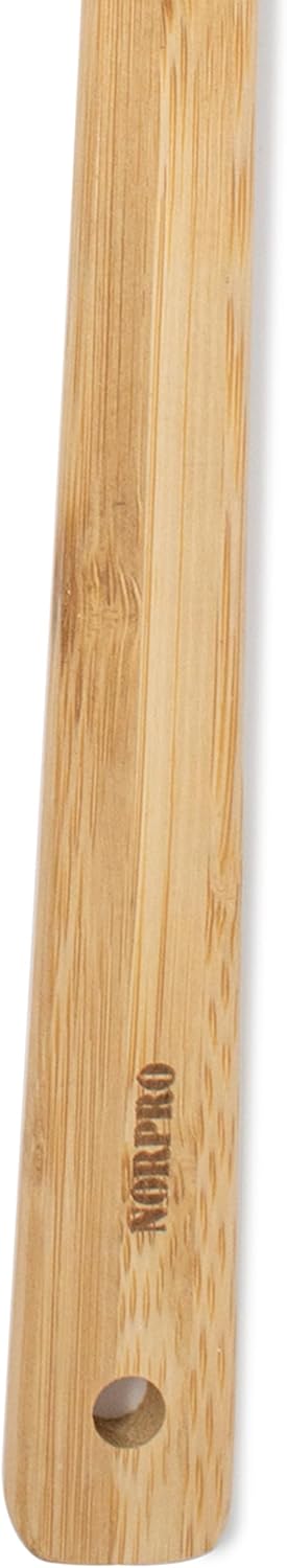Norpro Espátula de bambu de 30,5 cm, cabo plano
