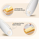 Manteiga de vidro com tampa e faca de bambu