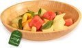 Tigelas de salada de bambu, tigelas grandes redondas de madeira de bambu de 20 cm para saladas/frutas/massas/legumes, tigela de servir à mão para entretenimento e festa, decoração de casa