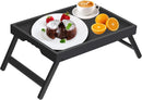 Artmeer Bed Tray Table with Folding Legs,Bamboo Breakfast in Bed for TV Table, Laptop Computer Tray,Eating,Snack Tray(Bamboo)