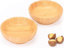 Conjunto de 2 tigelas de sopa para sobremesas/cereais/massas/frutas | Tigelas de servir de bambu natural para nozes/doces/lanches/pistache | Acessórios de charcutaria para
