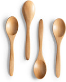 7 colheres de madeira pequenas, colheres de mel de 14 cm para chá, colher de chá de mel de madeira para café, pequenas colheres de madeira, colher de mesa de bambu para mexer, conjunto de