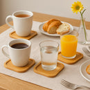 Kit 8 Porta Copos Pires De Bambu 10x10 Cm Premium