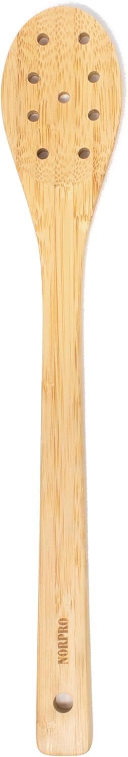 Norpro Espátula de bambu de 30,5 cm, cabo plano