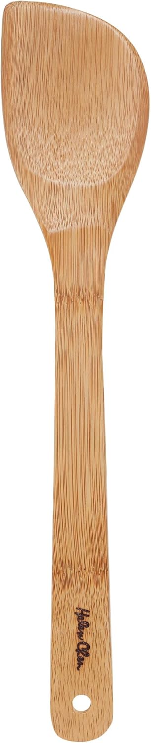 Espátula de bambu para fritar e utensílio de cozinha, 33 cm