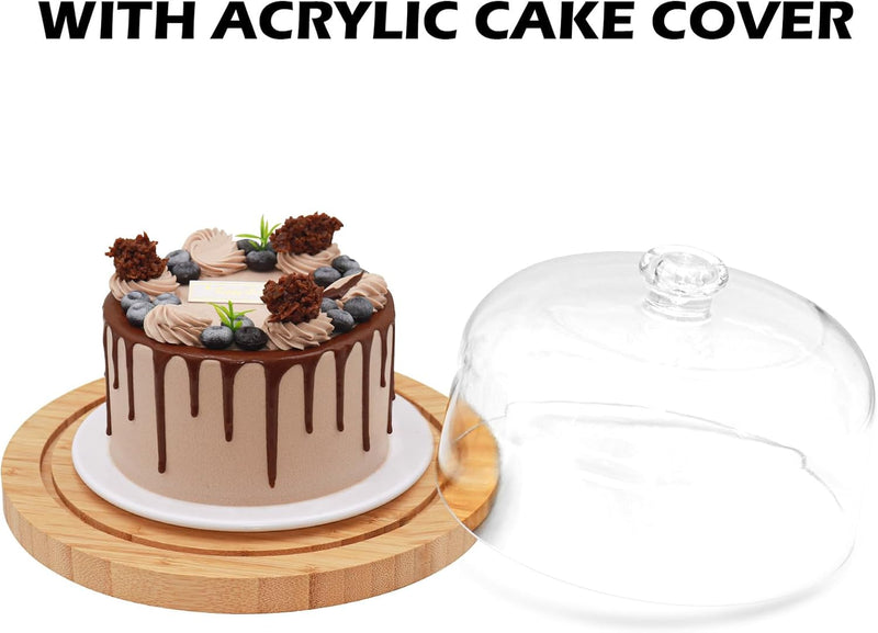 Suporte de bolo com tampa