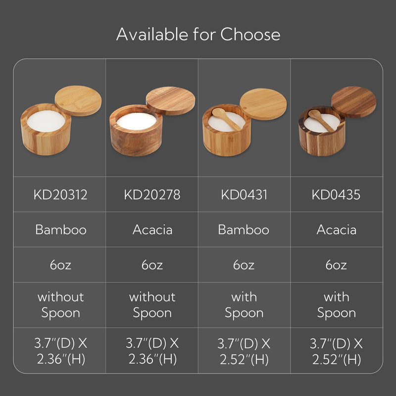 Caixa de tigela de bambu para adega de sal