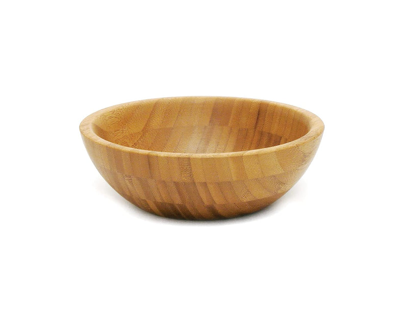 Lipper International Tigela de salada de madeira de bambu, pequena, 18 cm de diâmetro x 5,7 cm de altura, tigela única