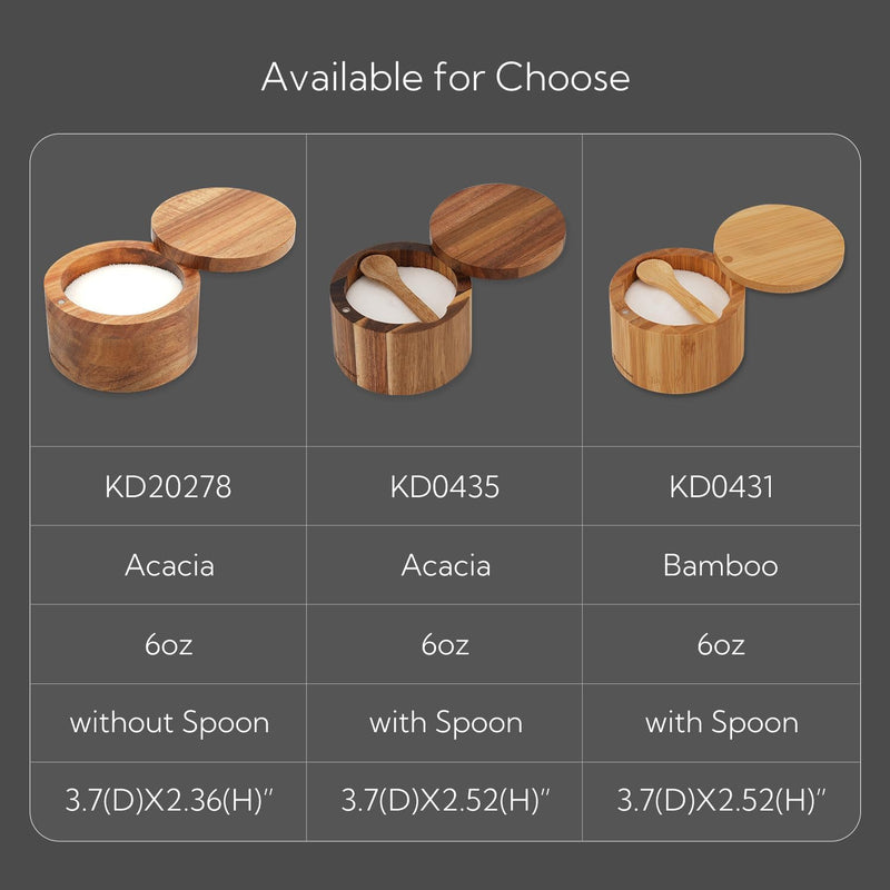 Caixa de tigela de bambu para adega de sal