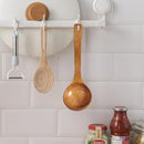 Espátula wok grande de madeira