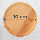 Kit 4 Porta Copos Redondos de Bambu | Pires de Madeira 10 cm | Ecológico, Lavável e Durável