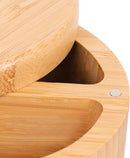 Adega de sal de bambu com mini colher