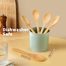 Colheres de bambu de 15 cm, pequenas colheres de madeira para comer, pequena colher de chá de mel de madeira para café e chá, pequenas colheres de madeira para uso diário (3 peças)