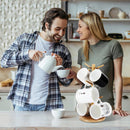 Suporte de caneca de bambu, 6 ganchos para canecas de café, suporte decorativo para balcão, caneca de café antiderrapante, árvore