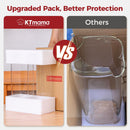 Frascos de armazenamento de vidro com tampa de bambu, recipientes de cozinha herméticos para assar, recipiente de alimentos para especiarias, biscoitos, chá, café e lanches (4 pacotes de 0,6 qt)