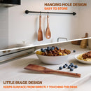 Conjunto de utensílios de cozinha de madeira teca natural de 9 peças com descanso de colher - Suporte de colheres e utensílios de cozinha com aderência confortável