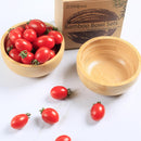 Conjunto de 2 tigelas de sopa para sobremesas/cereais/massas/frutas | Tigelas de servir de bambu natural para nozes/doces/lanches/pistache | Acessórios de charcutaria para