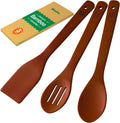 Riveira Colheres de cozinha de bambu com 6 peças – Conjunto de utensílios de cozinha de madeira com colheres de madeira para cozinhar e espátulas, conjuntos de utensílios de madeira – Conjunto de
