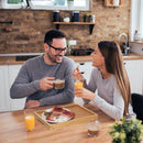 Artmeer Bed Tray Table with Folding Legs,Bamboo Breakfast in Bed for TV Table, Laptop Computer Tray,Eating,Snack Tray(Bamboo)