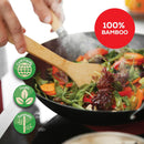 Espátula de bambu para fritar e utensílio de cozinha, 33 cm