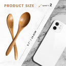 7 colheres de madeira pequenas, colheres de mel de 14 cm para chá, colher de chá de mel de madeira para café, pequenas colheres de madeira, colher de mesa de bambu para mexer, conjunto de