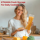 Frascos de armazenamento de vidro com tampa de bambu, recipientes de cozinha herméticos para assar, recipiente de alimentos para especiarias, biscoitos, chá, café e lanches (4 pacotes de 0,6 qt)