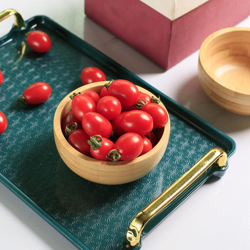 Tigelas de servir de bambu, tigelas pequenas de lanche para charcutaria, frutas/doces, tigelas de imersão feitas à mão de 100 ml para temperos/salsa/molho de tomate, ramequins de madeira de