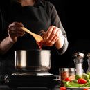 Colheres de bambu de 13 cm, pequenas colheres de madeira para condimentos, especiarias, açúcar, sal, geléia, café, Hrbs e mel, pequenas colheres de chá de madeira para servir cozinha (5 peças)