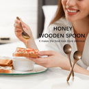 6 colheres de madeira para mel, colheres de madeira pequenas de 17 cm - Ótimo para chá, café e sopa, conjunto de colheres de mesa de servir de madeira, colher de chá de bambu a granel para