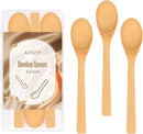 Colheres de bambu de 15 cm, pequenas colheres de madeira para comer, pequena colher de chá de mel de madeira para café e chá, pequenas colheres de madeira para uso diário (3 peças)