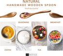 7 colheres de madeira pequenas, colheres de mel de 14 cm para chá, colher de chá de mel de madeira para café, pequenas colheres de madeira, colher de mesa de bambu para mexer, conjunto de