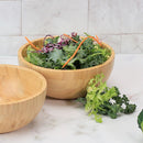Tigelas de salada de bambu, tigelas grandes redondas de madeira de bambu de 20 cm para saladas/frutas/massas/legumes, tigela de servir à mão para entretenimento e festa, decoração de casa