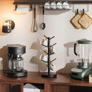 BAMBANG Suporte de caneca de árvore, rotação de 360°, 8 ganchos, suporte de copo de café para bancada, suporte de bambu para cozinha, bancada, casa, natural