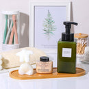 Bamboo Tea Serving Tray 3 Pcs Decorative Multi Use Bathroom Counter Tray with Edges Bamboo Vanity for Dresser Food Coffee Tea Snack Tissues Candles, 11 x 4 Inch(Rectangle Style)