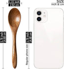 7 colheres de madeira pequenas, colheres de mel de 14 cm para chá, colher de chá de mel de madeira para café, pequenas colheres de madeira, colher de mesa de bambu para mexer, conjunto de
