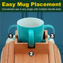 Couch Cup Holder, Bamboo Sofa Armrest Tray with Detachable Cup Holder – Foldable, Anti-Slip Couch Table for Drinks, Snacks, Remotes & Phones – Universal Fit Organizer, Easy to Clean