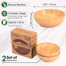 Tigelas de servir de bambu, tigelas pequenas de lanche para charcutaria, frutas/doces, tigelas de imersão feitas à mão de 100 ml para temperos/salsa/molho de tomate, ramequins de madeira de