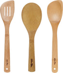 Espátula de bambu para fritar e utensílio de cozinha, 33 cm
