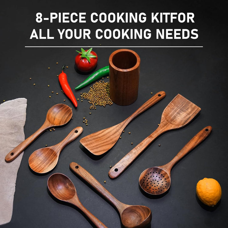 Espátula wok grande de madeira