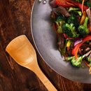 Espátula de bambu para fritar e utensílio de cozinha, 33 cm