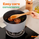 Riveira Colheres de cozinha de bambu com 6 peças – Conjunto de utensílios de cozinha de madeira com colheres de madeira para cozinhar e espátulas, conjuntos de utensílios de madeira – Conjunto de