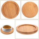 Kit 6 Porta Copos Descanso de Copos de Bambu 10x10 Premium