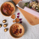 Conjunto de 2 tigelas de sopa para sobremesas/cereais/massas/frutas | Tigelas de servir de bambu natural para nozes/doces/lanches/pistache | Acessórios de charcutaria para