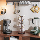 BAMBANG Suporte de caneca de árvore, rotação de 360°, 8 ganchos, suporte de copo de café para bancada, suporte de bambu para cozinha, bancada, casa, natural