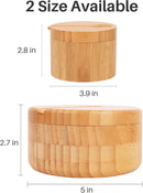 Adega de sal de bambu com mini colher