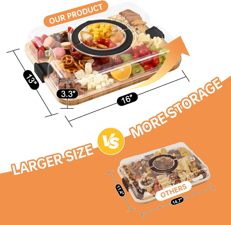 Khinya: Petisqueira com Tampa e 6 Compartimentos