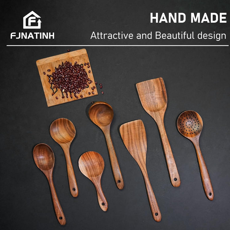 Espátula wok grande de madeira