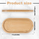 Kit com 2 Bandejas Pequenas de Bambu – Ovais para Joias, Cosméticos e Decoração